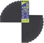 Carbon Filter 4 x 12 Inch 24 Pcs Activated Charcoal Air Vent Floor Heater Pre-Filter Sheet Work in Home Air Purifier, Register, Ceiling 4" x 12" 24-Pack (Carbon Black) Hoctsom
