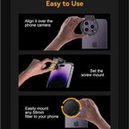 Fotorgear Camera Lens Filter,67mm Clip On Filters Professional Photography for Camera Lens, 67mm Universal Phone Polarizer Filter CPL ND Black Mist Gold Streak for iPhone Xiaomi Huawei (Black Mist)
