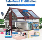 iSpring WGB21B-DS 2-Stage Whole House Water Filtration System, with 10" x 4.5" Sediment CTO(Chlorine, Taste, and Odor) Filter, Anti-Scale polyfilter, 1" Inlet/Outlet