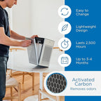 Medify MA-25 Genuine Replacement Filter Set for Allergens, Smoke, Wildfires, Dust, Odors, Pollen, Pet Dander | 3 in 1 with Pre-filter, HEPA H13 and Activated Carbon | Removal to 0.1 Microns | 1-Pack