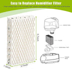 6 Pack WF813 Humidifier Filters Wick Replacement Compatible with ReliOn RCM-832 RCM-832N WF813 DH832 ProCare PCWF813 Equate EQWF813 EQ-2119-UL Duracraft DH-830 Cool Mist Humidifier Filters