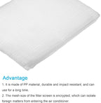 PATIKIL 47" x 39" Air Conditioner Air Filter Material, Plastic Dustproof Filtering Screen with Filtration Film for Air Conditioning, White