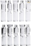 Premium Quality Glass Cigarette Rolling Filter Tips - Pack of 10 (8x35mm-Flat Mouth)