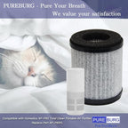 PUREBURG Replacement Filter Compatible with Homedics AP-P60 Total Clean Portable Air Purifier AP-P60FL,6-Pack H13 HEPA 3-Stage Filtration For Air Clean Dust VOCs Odor