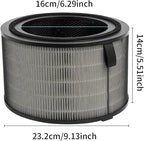 Air Filter, Compatible For Philips, Air Purifiers AC0950/10 AC0951/13 AC0820/10 AC0830 AC0650/10 AC0651/10 AC3210 AC3220 AC4220(FY0910)