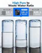 E6 600GPD Compact Space-Saving Under Sink RO Water Filter, Reverse Osmosis, 9 Stage Tankless RO Water Filtration System 600 GPD Fast Flow, High Pure to Drain RO Filter Water Purification