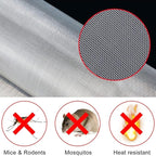 MRYBD 304 Stainless Steel Woven Wire Mesh Small 1mm Hole Fine Wire Mesh, 30 Mesh Drain Cover Mesh, Garden Insect Screen, for Air Bricks, Window, Vents, Filter 1x8m