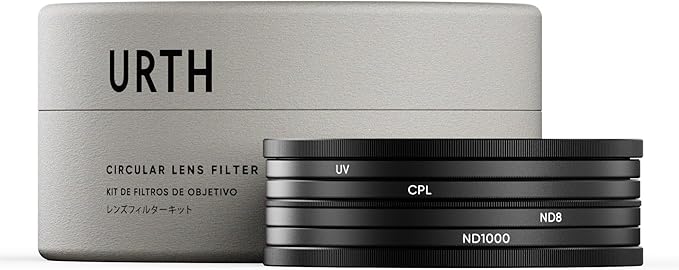 Urth 58mm 4-in-1 Lens Filter Kit (Plus+) - UV, CPL, Neutral Density ND8, ND1000, Multi-Coated Optical Glass, Ultra-Slim Camera Lens Filters