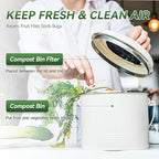 Charcoal Filters for Compost Bucket, 6 Pack Compost Bin Filter, 6.7 inch Compost Filters for Countertop Bin, Fits Most Kitchen Compost Bins, Long-Lasting Odor Elimination