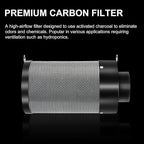 Atour 4'' Air Filtration Kit – 12-Speed Control, Quiet 14cm Fan & Carbon Filter. Includes 6.7' Ducting + Vent Cover. Perfect for Grow Tents, Indoor Gardens. Cool, Ventilate, Banish Odors – All-in-One.