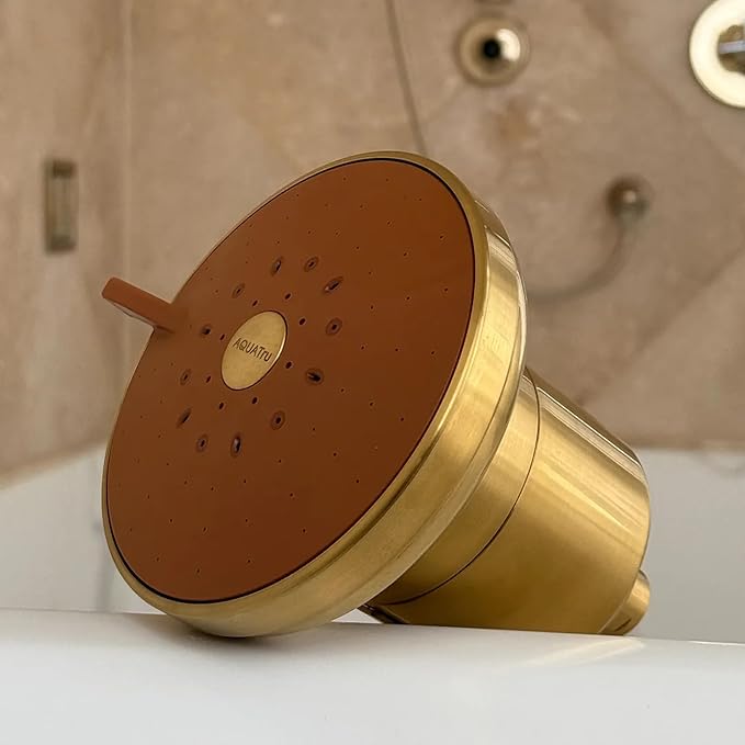 AquaTru Shower - High Pressure Shower Filter Removes Impurities from Hard Water to Support Healthy Skin, Scalp, Hair, Reduce Breakage, and Enhance Your Beauty and Self-Care Routine (Brushed Nickel)