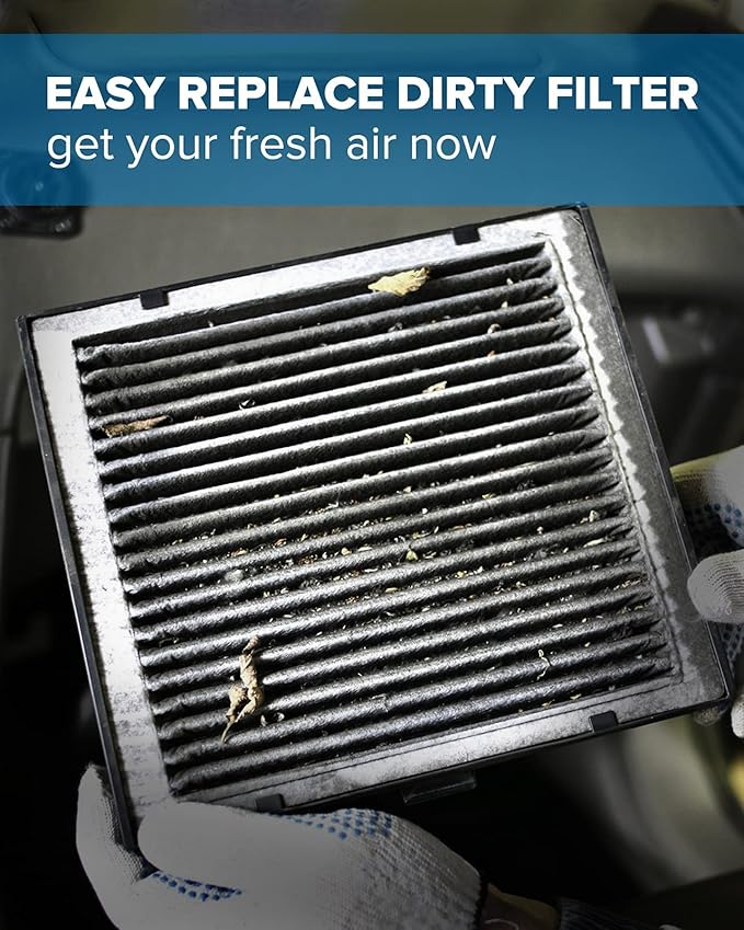 PHILTOP Cabin Air Filter, Compatible with CF12237 2012-2019 Versa 1.6L, 2014-2018 Versa Note, 2017-2021 NV200(After 10/01/2017), 2015-2019 Micra Premium Cabin Filter with Activated Carbon Filter