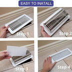 Air Vent Filter 4 x 12 Inch, Thin Air Vent Floor Heater Pre-Filter Sheet Work for Home Air Purifier, Floor Register, Ceiling 4" x 12" 14-Pack (White) Hoctsom