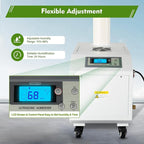 Ultrasonic Industrial Agricultural Humidifer, 0.79Gal/H Smart Commercial Humidifier with LCD Screen & humidity Sensor Automatic Mist Cooling Sprayer Airflow for Warehouse Greenhouse Garden Etc