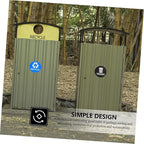 Tofficu 8pcs Hanging Trash Can Stickers Garbage Recycling Decals Material Remind Waste Sorting Habit