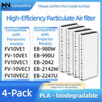 FV10VE1 Air Filter Replacement Compatible with Panasonic Energy Recovery Ventilator FV10VE1 FV-10VE1 FV10VEC1 FV-10VEC1 FV10VEC2 4Packs Ventilation Fan Air Filter for Clean Indoor Air