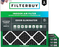 Filterbuy 18x18x1 Air Filter MERV 10 Odor & Allergy Defense with Activated Carbon (4-Pack), Electrostatic Pleated HVAC AC Furnace Filters Replacement, Made in USA (Actual Size: 17.75 x 17.75 x 0.75)