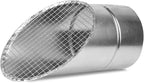 Repa Market 4” Inch Outlet Vent Cover with Mesh - Round Outdoor Air Take-Off with Steel Screen – Angled Galvanized Steel Exhaust End Cap with Rain Cover