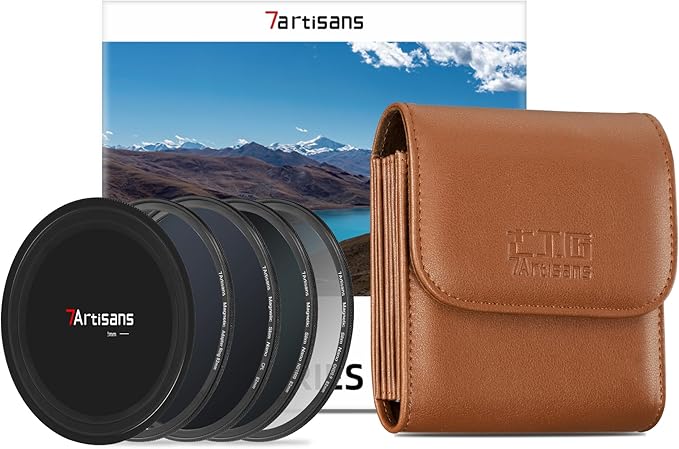 7artisans Nano Magnetic Filter UV Filter ND Light Reduction Filter/CPL Polarization Filter/GND Gradient Filter/Black Mist 1/4 Portrait Photography Filter Suitable for Lens(67mm 3-in-1 Set)