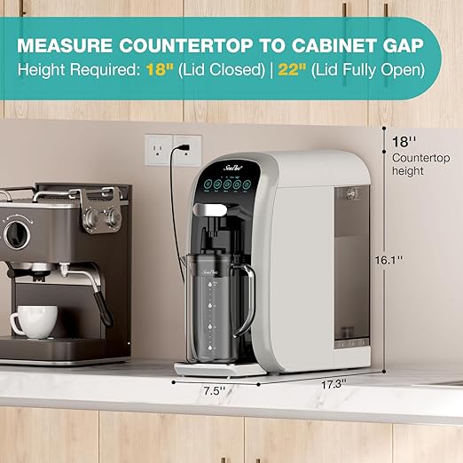 SimPure Y7T-A Countertop Reverse Osmosis Water Filter, NSF/ANSI 58 Certified, 5 Stage RO Water Filtration System, Water Purifier for Home, No Installation, 4: 1 Pure to Drain, pH+ Balanced ALK Taste