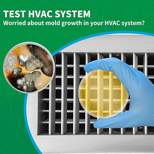 Mold Test Kit for Home -12 Simple Mold Test kit,Test HVAC System,Surfaces & Indoor Air Quality,DIY Mold Detector at Home,Includes Detailed Mold Identification Guide,air Tester