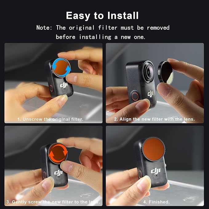 Haoge Black Diffusion 1/4 Filter for DJI Osmo Nano,Dreamy Cinematic Mist Lens Filter Multi Coated HD Optical Glass Filter,Perfect for Portrait Photography,Selfies Personal Vlogs