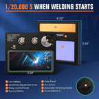 TRQWH Welding Lens - Solar Auto Darkening Welding Helmet Lens True Color Technology with 2 Arc Sensor Ajustable Shade Range 4/9-13 Automatic LCD Lens Dimming Shade Filter 4.33x3.54in Auto Welding Lens