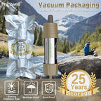 Miniwell L630 Portable Water Filter with Upgraded Vacuum Packaging - 25 Year Storage, Long Lasting and Versatile Usage Options, 3 Pack Filter and 1L Bottles