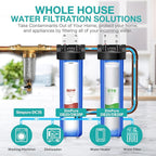SimPure Whole House Water Filter Cartridges 5 Micron 20" x 4.5" CTO Activated Carbon Block, For DB20P, FC25B, CTO20BB, WHB20, 2 Pack