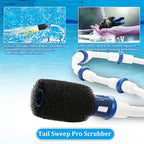 Tail Sweep Pro with Scrubber, Tail Sweep Pro TSP10S Replacement for Polaris 280, 380, 360, 3900 Sport, 180, 1 Tail Sweep Pro with 6 Foam Scrubber for Polaris Pool Cleaner Parts