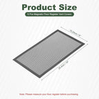 YOKIVE 6 Pcs Magnetic Floor Vent Covers, Floor Register Cover PVC Mesh Air Vent Screen Filters, Great for Home Floor, Wall, Ceiling, Catch Debris Hair Dust (Black, 10-Inch x 6-Inch)
