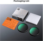 K&F CONCEPT 55mm Black Diffusion 1/4 & 1/8 Filters Kit Mist Cinematic Effect Filters Set with Multi-Layer Coated for Camera Lens - K Series