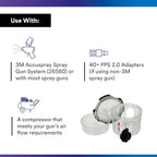 3M PPS 2.0 Spray Gun Cup, Lids and Liners Kit, 26028, Micro, 3 Ounces, 200-Micron Filter, Use for Cars, Furniture, House and More, 1 Mini Paint Cup, 50 Micro Liners, 50 Lids, 32 Sealing Plugs