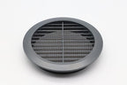 Graphite/Gray 5" Inch Round Ventilation Grille with Insect mesh. (Duct 5Ø / Grille 6Ø) Ventilation Applications. Indoor and Outdoor Vent Cover. Available 3 Sizes / 4 Colors.