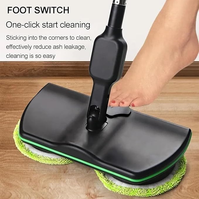 Spinning Cleaner Vacuum,Electric Mops for Floor Cleaning,Cordless Electric Mop,Floor Scrubber and Polisher Machine,Buffer Polisher for Home with Replacement Pad，Includes 10 PCS Cleaning Cloth