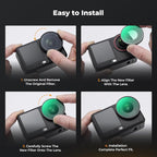 K&F CONCEPT Screw on UV Filter Compatible with DJI Osmo Action 6, MCUV Ultraviolate Daily Protection Filter, HD Optical Glass Multi-Coated Action Camera Accessories