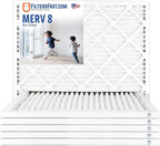 Filters Fast 30x36x1 Air Filter MERV 8, 1" AC Furnace Air Filters, Made in the USA, Actual Size: 29.5" x 35.5" x 0.75", 6 Pack