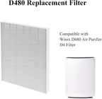 3 Pack D480 Replacement Filter Compatible with Winix D480 Air Cleaner Purifier, True HEPA D4 Filter, Part Number 1712-0100-00, F ilter D4