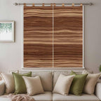 Brown Western Bedroom Curtains 72 Inch Length, Window Curtains Tab Top, Vintage Farmhouse Wood Barn Door Light Filtering Window Treatments Drapes 52"x72" 2 Panel