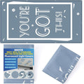 Fluorescent Light Covers - Classroom Covers for Ceiling Lights, 1 PCS 4 x 2 Feet Magnetic Light Filters, Classroom, Office Decor (You're Got This ！)