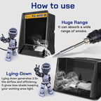 Antidious Fume Extractor Anti-ESD Solder Smoke Absorber Portable Filter for Soldering DIY Fan Extraction Equipment with Spare Activated Carbon for Brazing Welding Soldering, Fume Prevention Remover