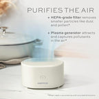Conair Portable Small Air Purifier, Rechargeable Corded/Cordless, HEPA Air Filter, Allergy Relief, Dust, Pollen, Odor Control, Bedroom, Dorm Room, Small Room