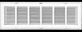 HVAC Premium 26" X 14 Steel Return Air Filter Grille for 1" Filter - Fixed Hinged - Ceiling Recommended - HVAC DUCT COVER - Flat Stamped Face - White [Outer Dimensions: 28 5/8" X 16 5/8"]