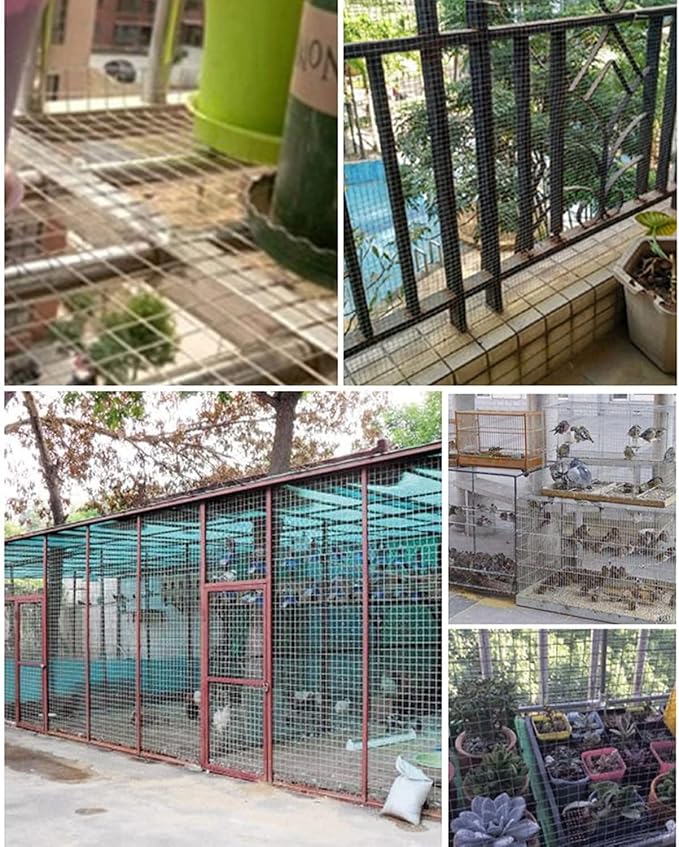 304 Stainless Steel Woven Wire Mesh,304 Stainless Steel Mesh Sheet,Heat-Resistant Woven Wire Rodent Mesh Garden Insect Screen Airbrick Filter Net with 2 Mm Mesh Hole Never Rust