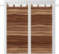 Brown Western Bedroom Curtains 72 Inch Length, Window Curtains Tab Top, Vintage Farmhouse Wood Barn Door Light Filtering Window Treatments Drapes 52"x72" 2 Panel