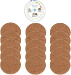 15 Packs of Kitchen Compost Bin Filters, Coconut Shell Made of Coconut Palm Material, Up to 7.25 Inches Fits Most Countertop Compost Bins