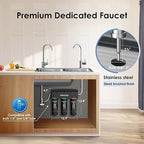 Waterdrop TSB 8 Layer Under Sink Water Filter, Reduces PFAS, PFOA/PFOS, Fluoride, Chlorine, Bad Taste & Odor, with Dedicated Faucet, NSF/ANSI 42 Certified Element, Under Sink Water Filtration System