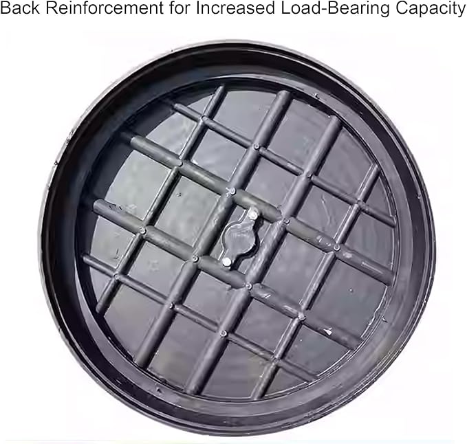 Septic Tank Lids, Manhole Cover with Handle, Sturdy and Pressure-Resistant, Suitable for Green Belts, Residential Areas and Construction Sites(35 cm/14 in)