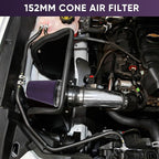 6" 152mm Cold Air Intake Filter Clamp-On Replacement High Flow Inlet Air Filter High Performance Washable Cone Filter 9" Tall Purple