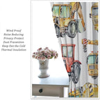Kids Excavator Curtains, Retro Truck Tractor Machinery Construction Vehicle Crane Digger Mixer Rod Pocket Decorative Windows Curtain for Teens Girls Boys Room 84x84in (30% Blackout)